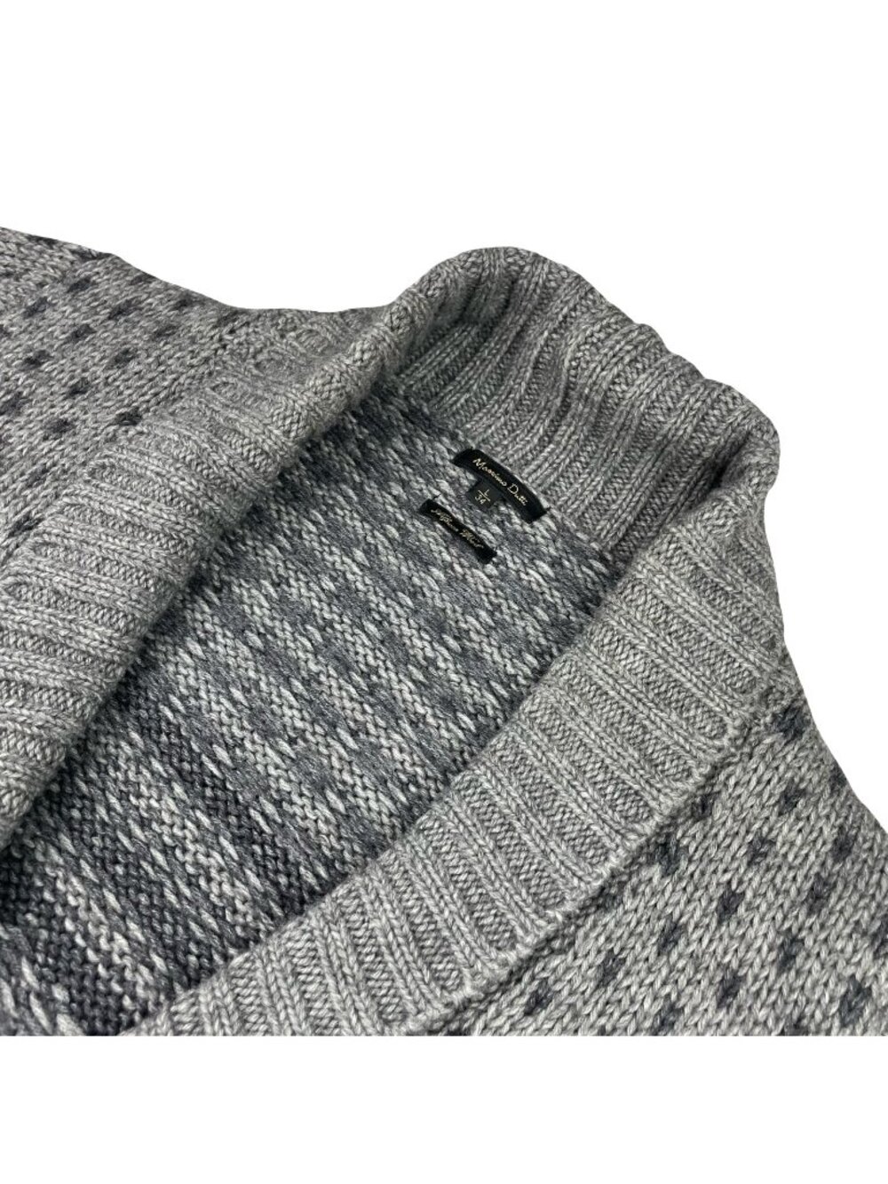 Massimo Dutti Men’s Alpaca/Wool Toggle Cardigan Sweater Gray Nordic • Large